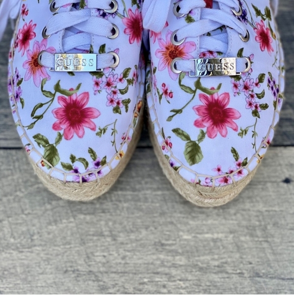 Guess Espardrille Vintage hemp wedge style sneakers - Picture 5 of 8